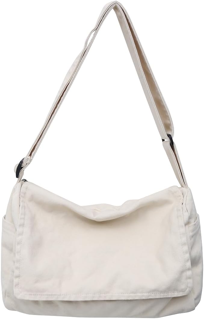 Collsants Messenger Bag for Women Men Satchel Bag Canvas Crossbody Shoulder Bag Casual Sling Bag - Image 1